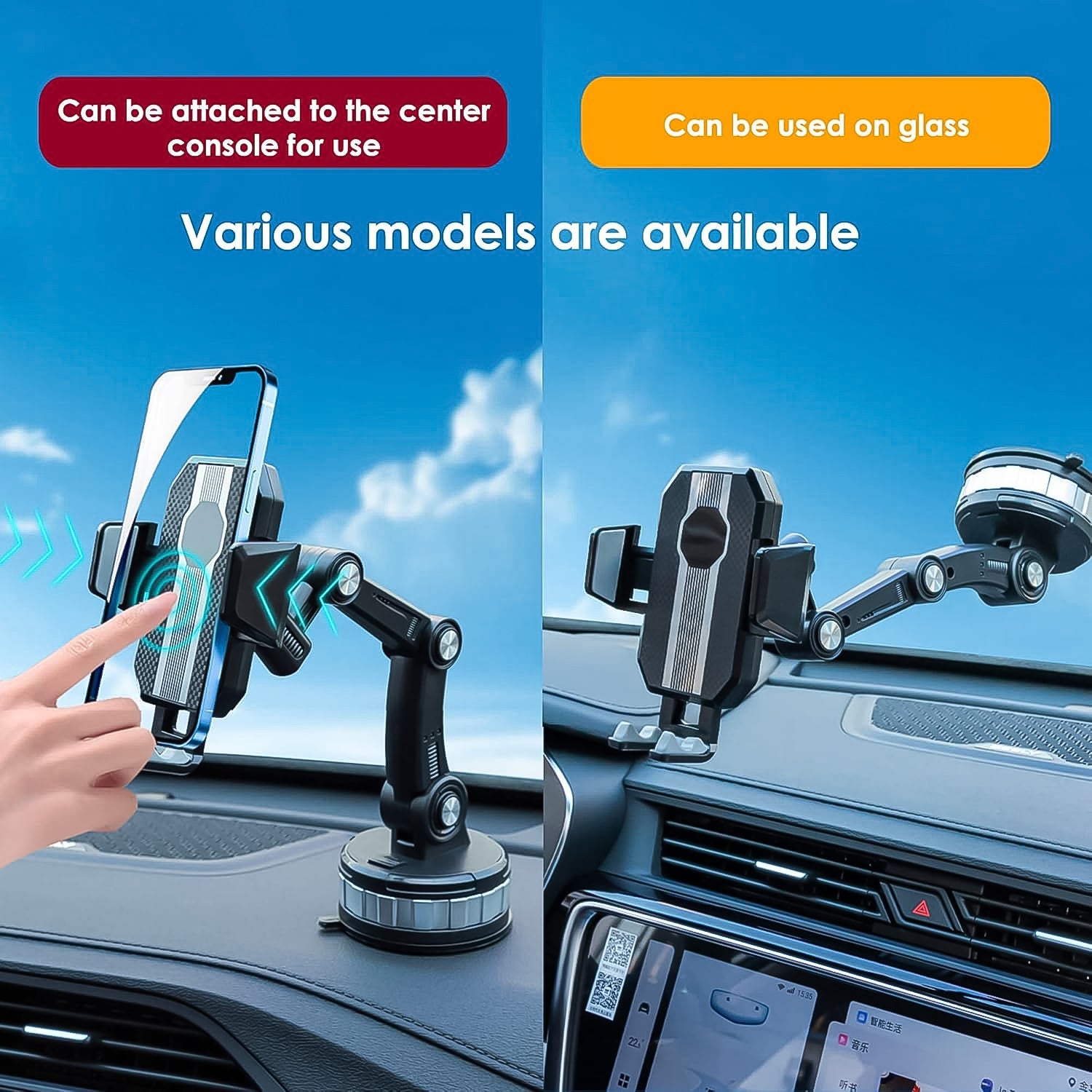360° Rotation Car Phone Holder Mount (1 Pc) 360° Rotation Car Phone Holder Mount (1 Pc)